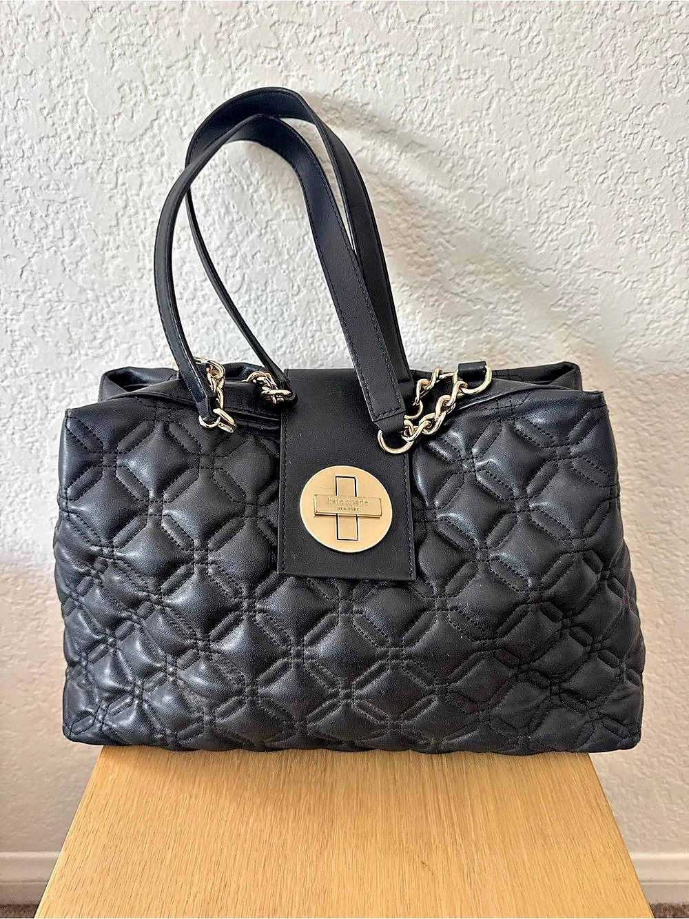 Kate Spade Astor Court 'Elena' shoulder bag Black Dust Bag